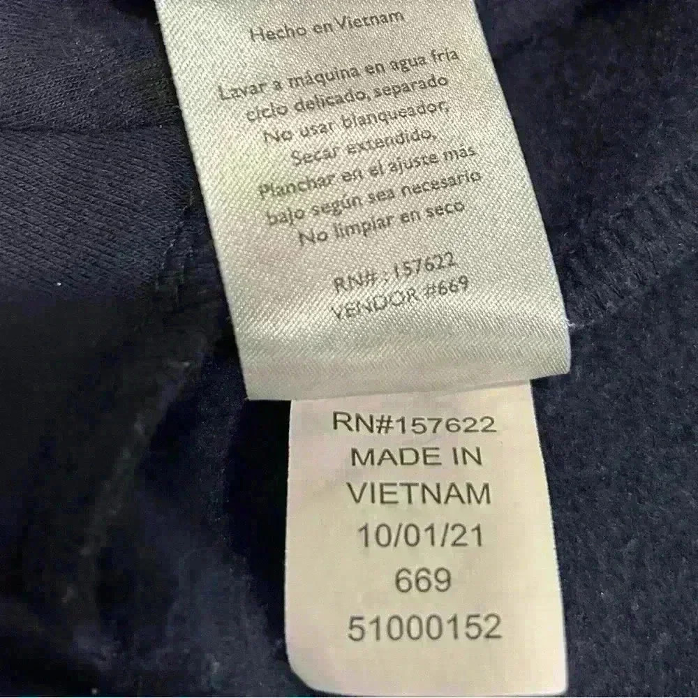 Eddie Bauer Ultrasoft 4 Way Stretch Pullover Hoodie Sweatshirt Navy Blue Size S - Picture 6 of 8